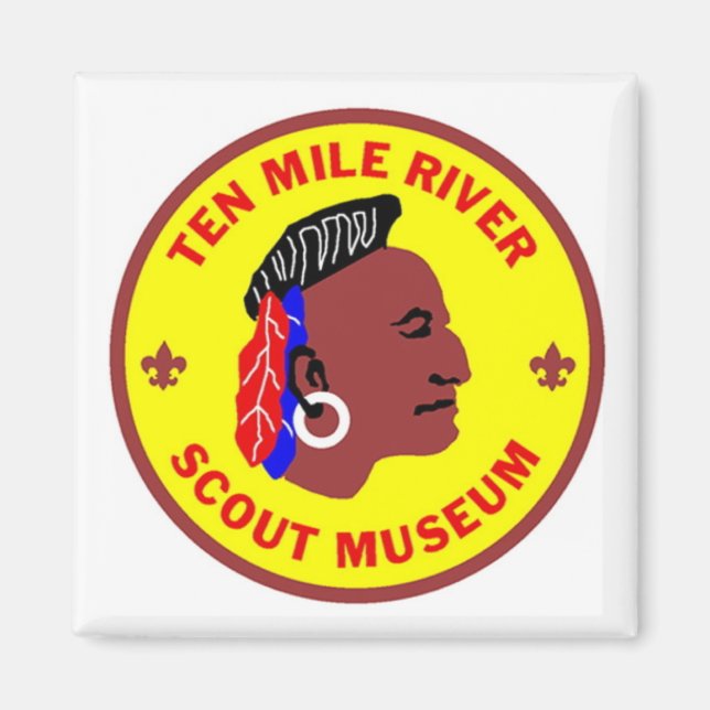 Imán Mile River Scout Museum Square Magnet (Frente)