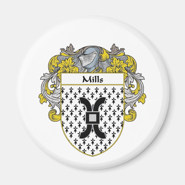 Imán Mills Coat of Arms (Mantled) (Frente)