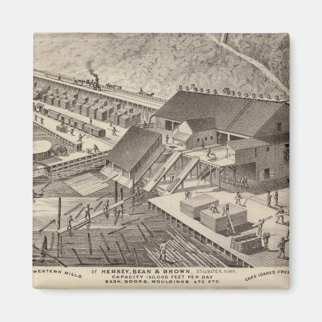 Imán Mills del Noroeste de Hersey, Minnesota (Frente)