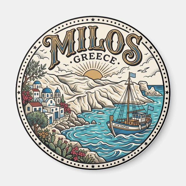 Imán Milos Grecia (Frente)