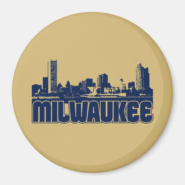 Imán Milwaukee Skyline (Frente)