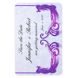 Imán Mimán Boda de pavo real morado