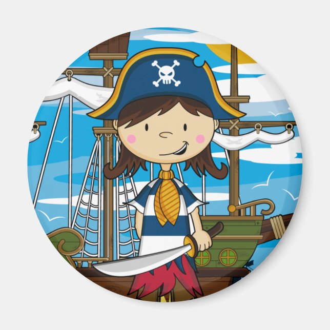 Imán Mimán Chica pirata (Frente)