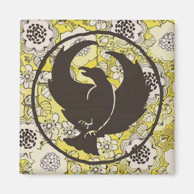 Imán Mimán Crowfoot con flores blancas (Frente)