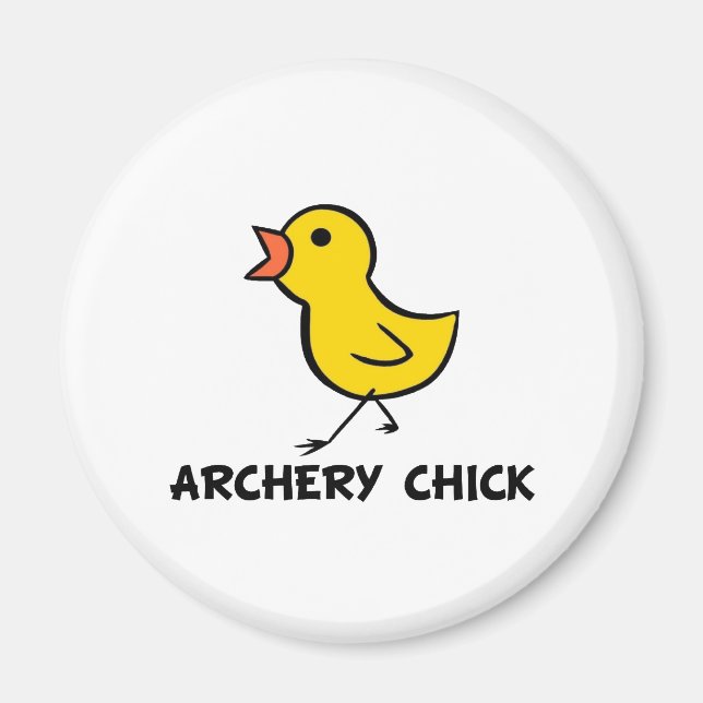 Imán Mimán de Chick con tiro con arco (Frente)