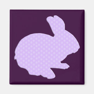 Imán Mimán de conejo de Pascua de Silhouette de Polka P