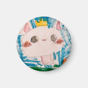 Imán Mimán de conejo de primavera - Blanco