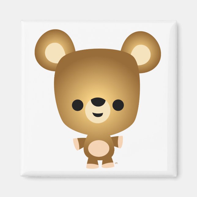 Imán Mimán de cubo de oso Personalizado suave (Frente)