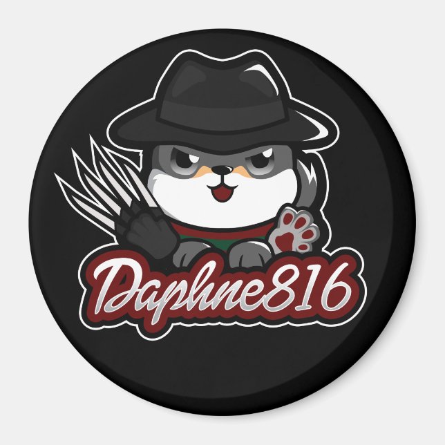 Imán Mimán de Halloween Daphne 816 - Negro (Frente)