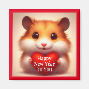 Imán Mimán de Hamster de Año Nuevo