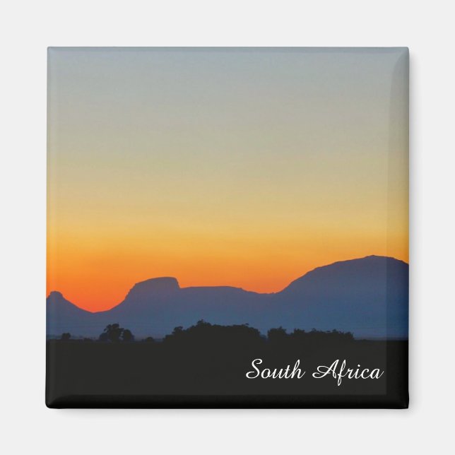 Imán Mimán de las Montañas Sunset de Sudáfrica (Frente)