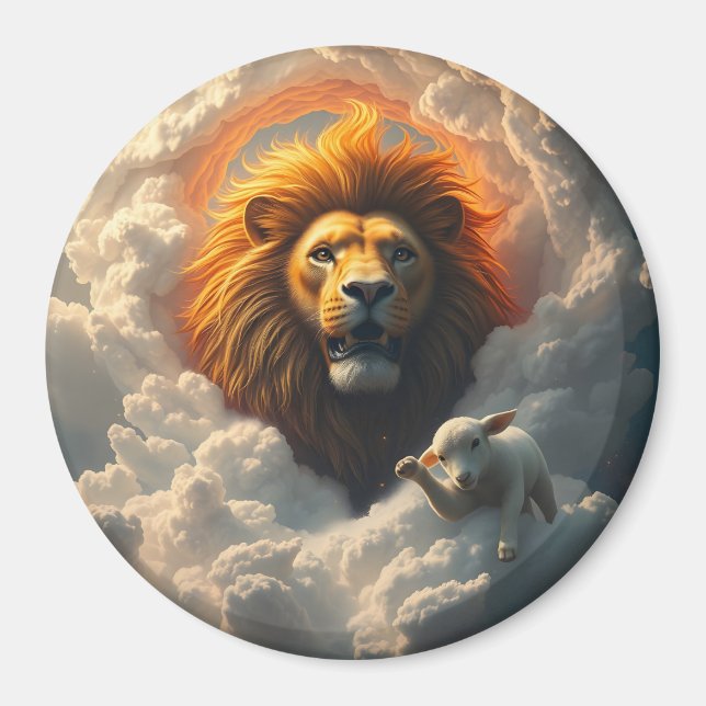 Imán Mimán de león y cordero (Frente)
