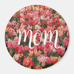 Imán Mimán de mamá del jardín tulipán rosado