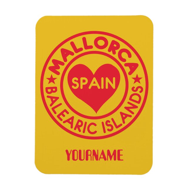 Imán Mimán de monograma personalizado en España (Vertical)