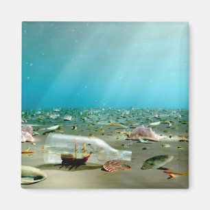 Imán Mimán de naufragio de botellas