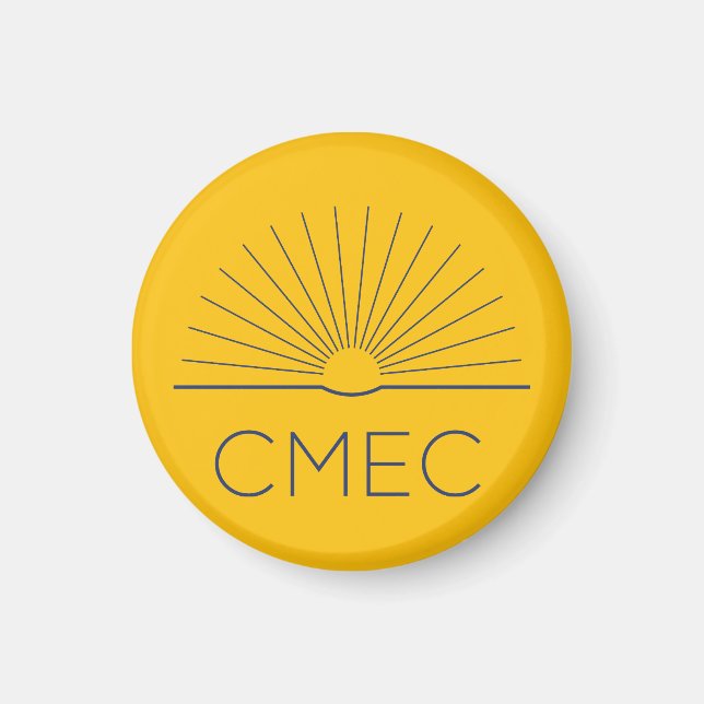 Imán Mimán de Nevera CMEC - amarillo con logo de la mar (Frente)