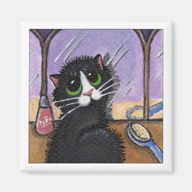 Imán Mimán del Día del Pelo Malo (Frente)