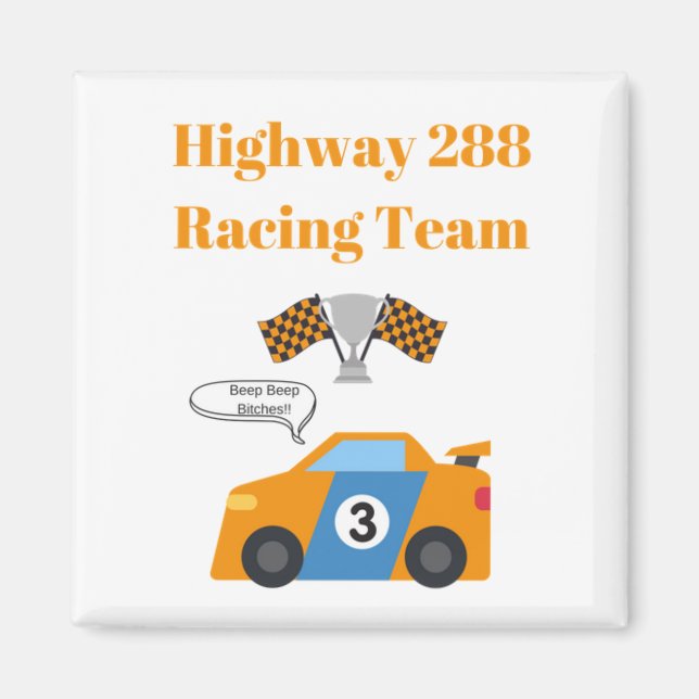 Imán Mimán del equipo de Carreras Highway 288 (Frente)