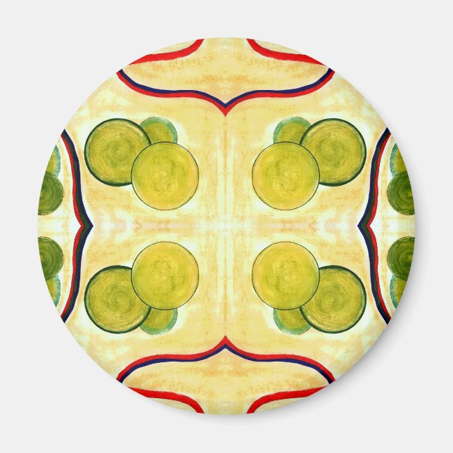 Imán Mimán flotante de crema verde (Frente)