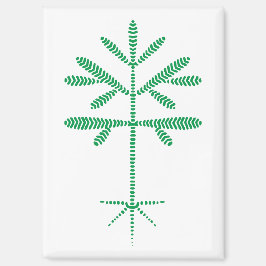 Imán Mimán frigorífico con aplanamiento verde