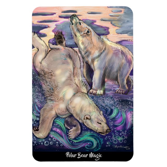 Imán Mimán mágico del oso polar (Vertical)