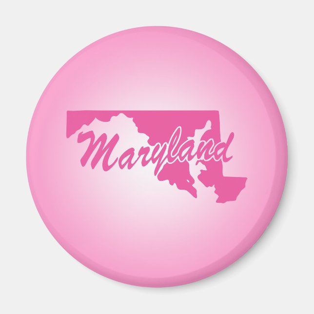 Imán Mimán Maryland del estado rosado (Frente)