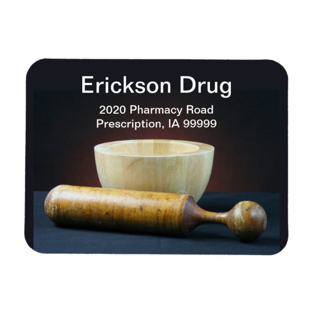 Imán Mimán mortero y pestle (Horizontal)