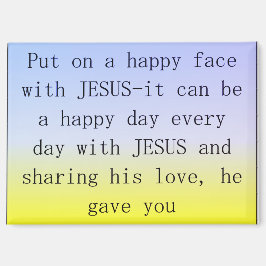 Imán Mimán ' Pon una cara feliz con Jesús