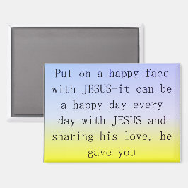 Imán Mimán ' Pon una cara feliz con Jesús