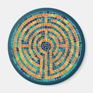 Imán Mimán redondo LABYRINTH II - Verde
