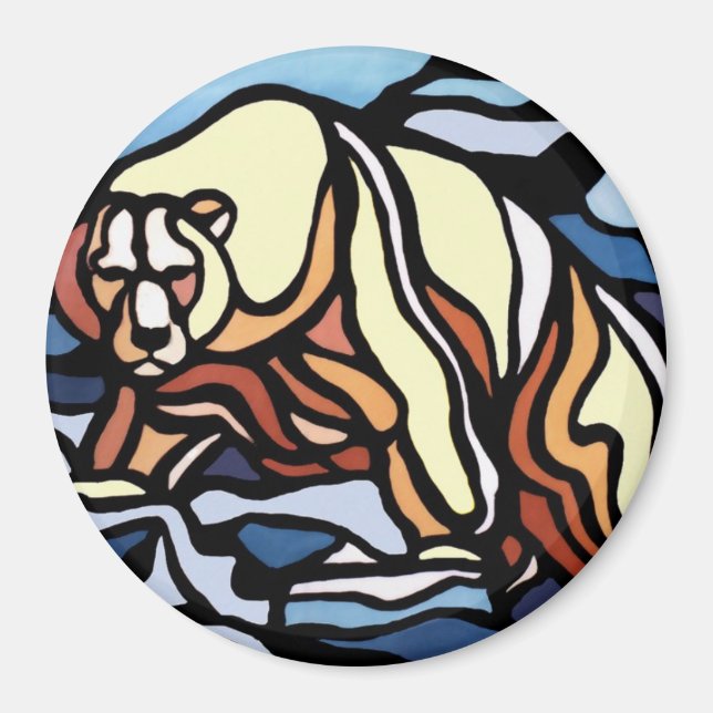 Imán Mimanes de arte de vida silvestre de la Nevera de  (Frente)