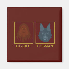 Imán Mimbre Bigfoot y Dogman