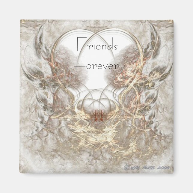 Imán Mimbre de Amigos por Siempre (Frente)