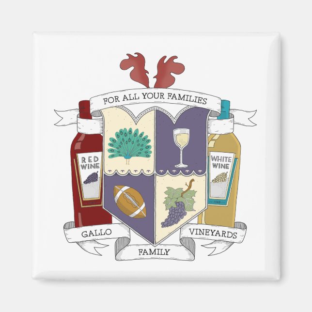 Imán Mimbre de frigorífico cuadrado (Frente)