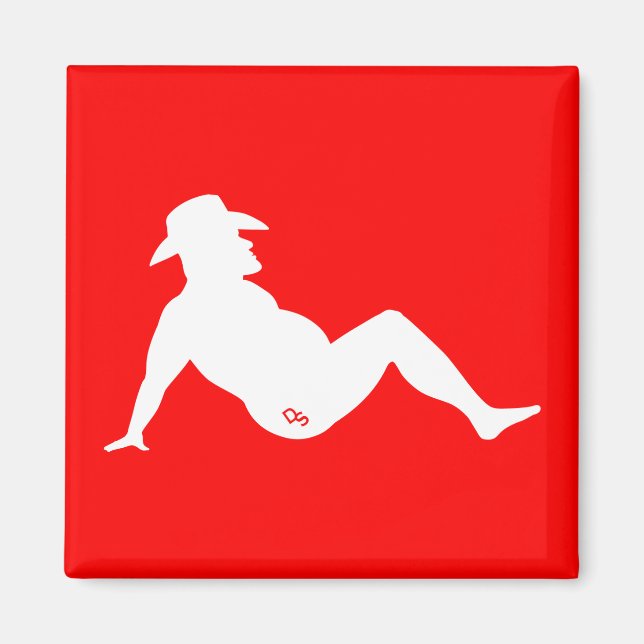 Imán Mimbre del Hombre de la Mudflap (Frente)