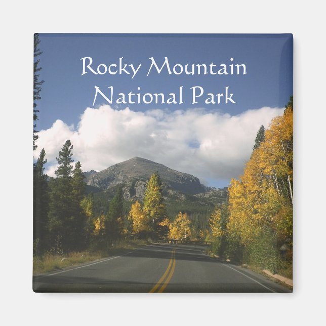 Imán Mimbre del Parque Nacional de la Montaña Rocosa de (Frente)