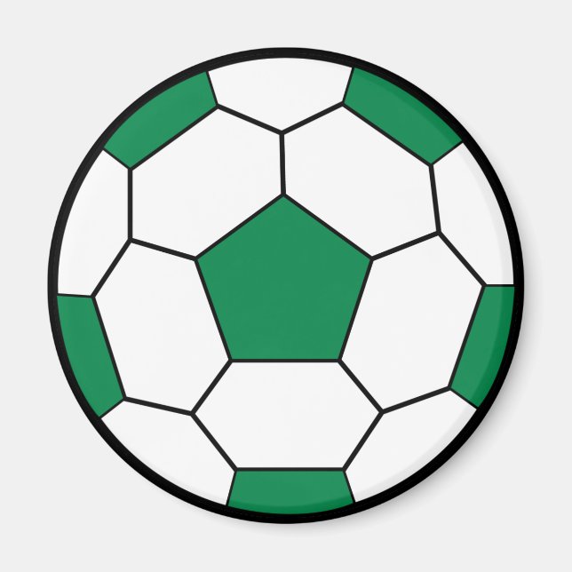 Imán Mimbre verde de la pelota de fútbol (Frente)