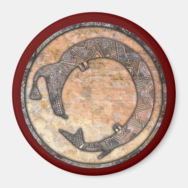 Imán Mimbres Serpiente de Agua Cañones Conversantes, Nu (Frente)