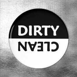 Imán Miminalismo negro y blanco limpio sucio