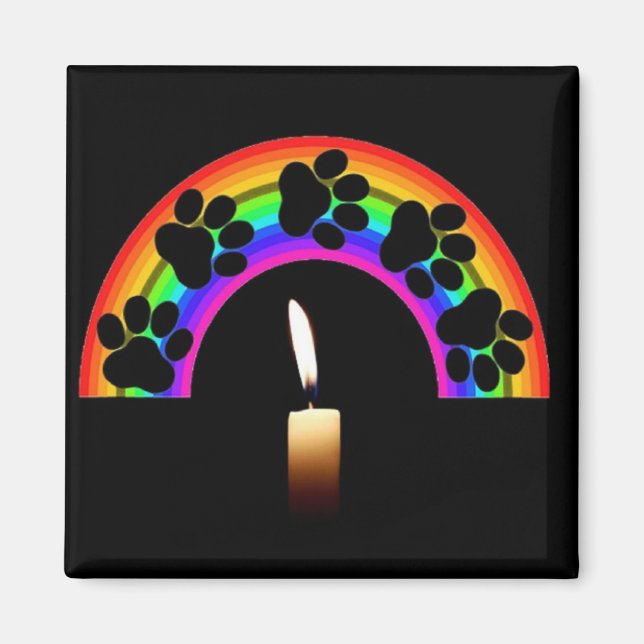Imán Mimnet Se Pega Sobre El Arcoiris Con Velas (Frente)