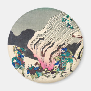 Imán Minamoto no Muneyuki Ason por Katsushika Hokusai