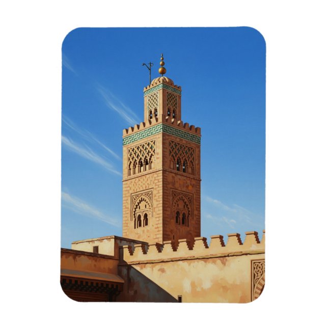 Imán Minarete en Fez Marruecos Viaje (Vertical)
