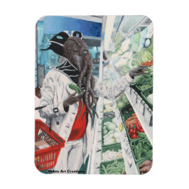 Imán Mind Flayer Grocery Shopping Fantasy Art Magnet