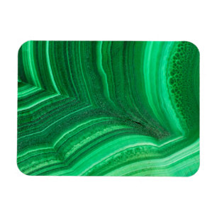 Imán Mineral de malaquita verde brillante