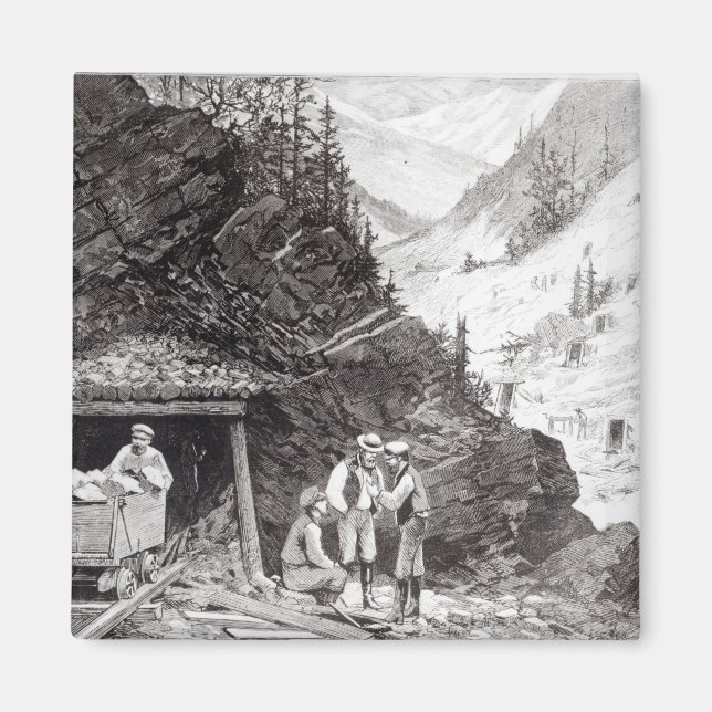 Imán Minería de oro y plata (Frente)