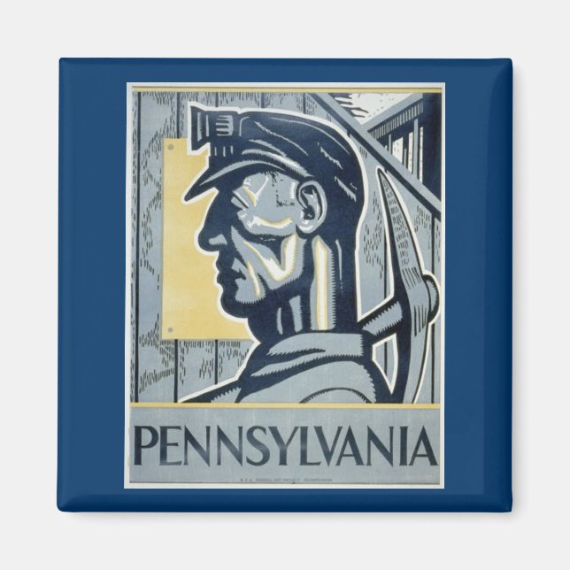 Imán Minero de carbón de Pensilvania (Frente)