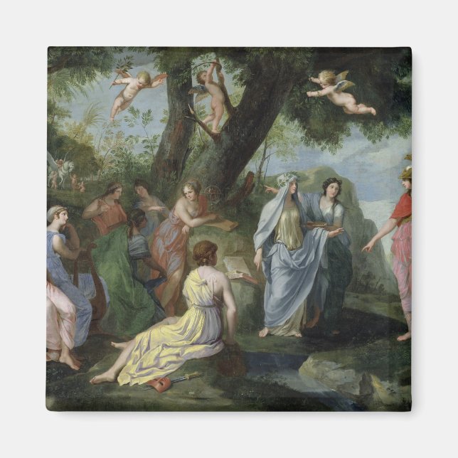 Imán Minerva con las musas (Frente)