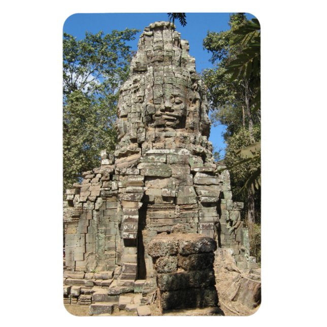 Imán Mini Bayon... Ta Prohm, Siem Reap, Camboya (Vertical)