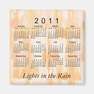 Imán Mini calendario abstracto 2011