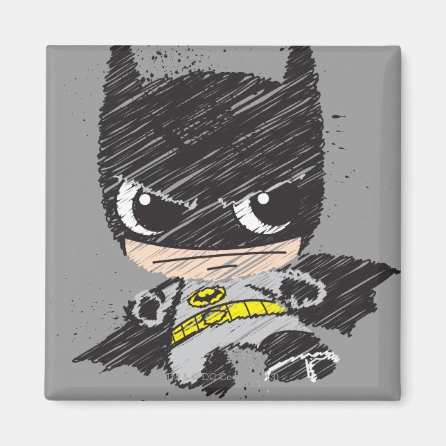 Imán Mini esbozo de Batman clásico (Frente)